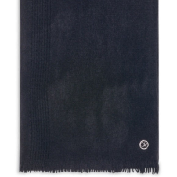 NWT Calvin Klein Cozy Pointelle-Knit Scarf - Black - Picture 1 of 2